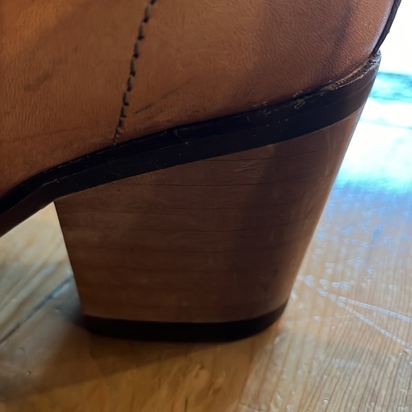 𝅺bussola Reikiavik side zip leather ankle boot toffee tan bootie 39 8.5 - Picture 8 of 16